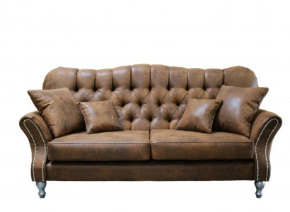 Sofa Couch Upholstery 3 Seater Leather Sofas Couches Chesterfield Design
